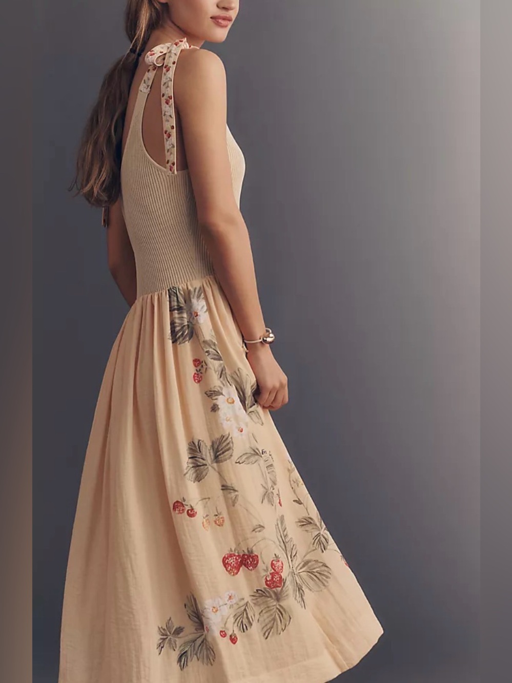 Anthropologie En Saison Strawberry Print Dress